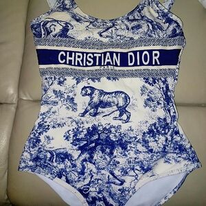 💙🦋🩵 BEAUTIFUL BLACK/BLUE 1 PC. BATHING SUIT, SZ LARGE 💙🦋🩵